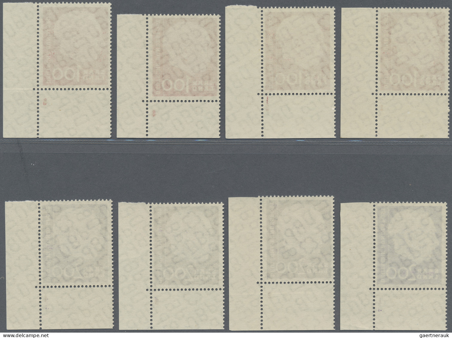 Saarland (1947/56): 1957, Heuss, Aus Beiden Sätzen Die Fünf Höchstwerte 100, 200 - Unused Stamps