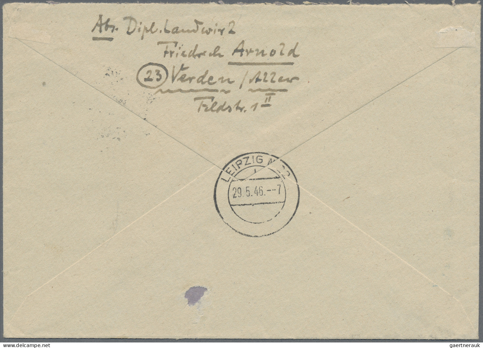Bizone: 1946, 1 RM AM-Post Gez. L11:11½, Papier Z Mit ZuF Auf Tarifgerechtem R-B - Sonstige & Ohne Zuordnung
