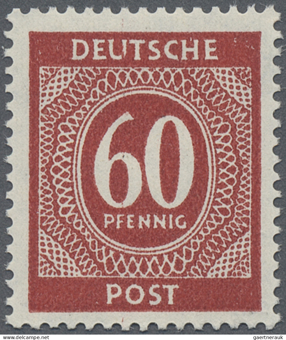 Bizone: 1948, 60 Pfg. Mit Rückseitigem Netzaufdruck, Seltene Variante, Signiert - Sonstige & Ohne Zuordnung