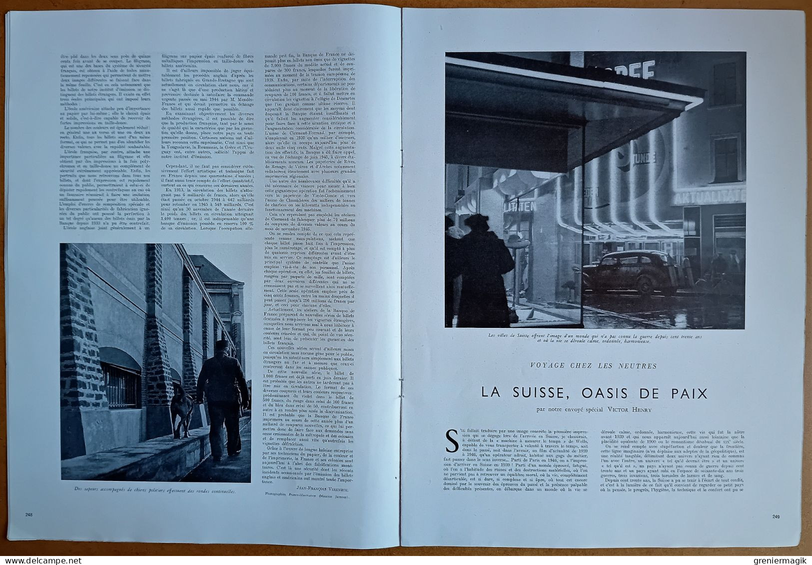 France Illustration N°23 09/03/1946 Tchang Kaï-Chek à Changaï/Fin Du Fascisme En Italie/Ambassade URSS/Suisse/Egypte - Informaciones Generales