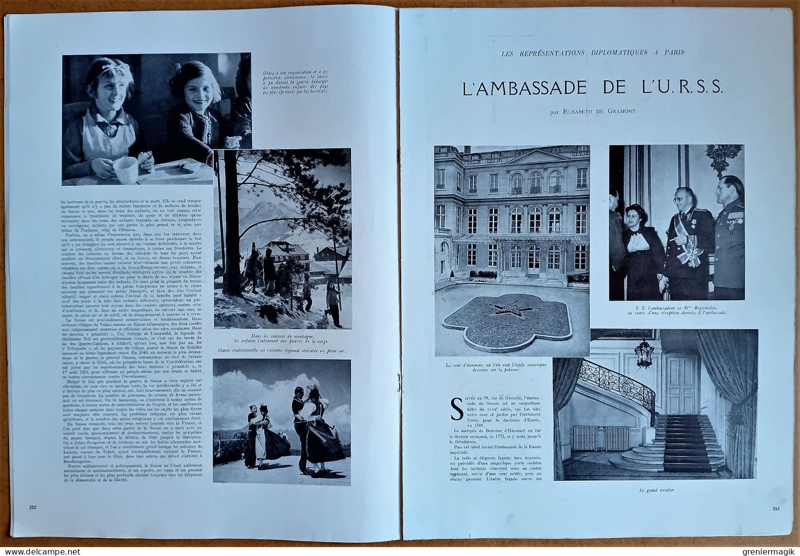 France Illustration N°23 09/03/1946 Tchang Kaï-Chek à Changaï/Fin Du Fascisme En Italie/Ambassade URSS/Suisse/Egypte - Informaciones Generales