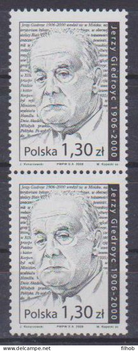 Poland Stamps MNH ZC.4102 2pi: Jerzy Giedrojc 100 Y. (2v) - Unused Stamps