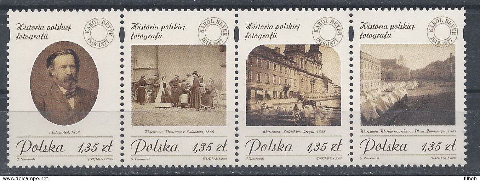 Poland Stamps MNH ZC.4196 Pas: History Of Polish Photography (strap) - Unused Stamps