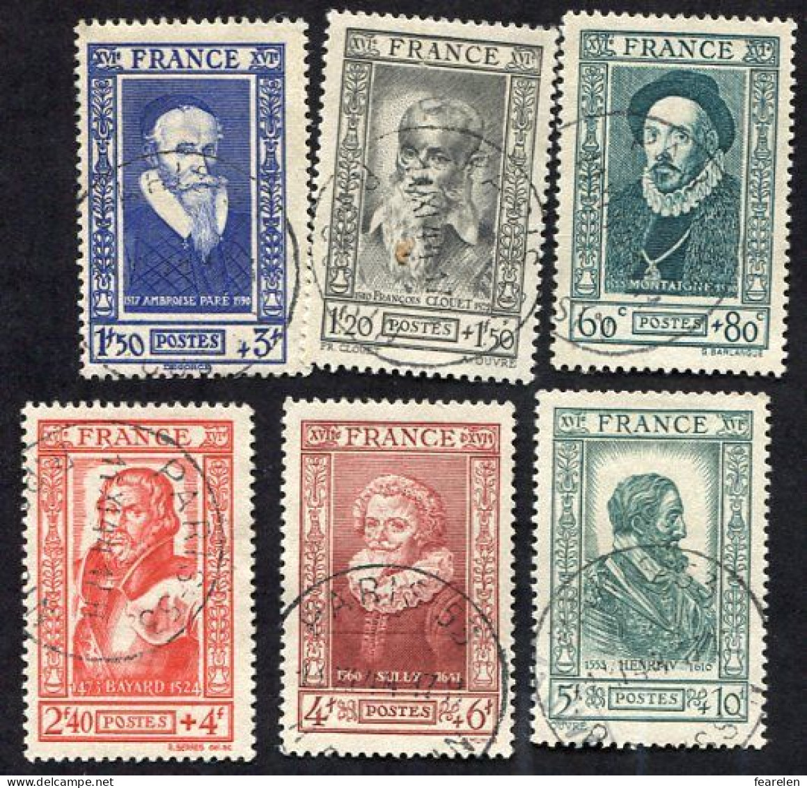 France N°587/92 Oblitéré, Qualité Superbe - Used Stamps