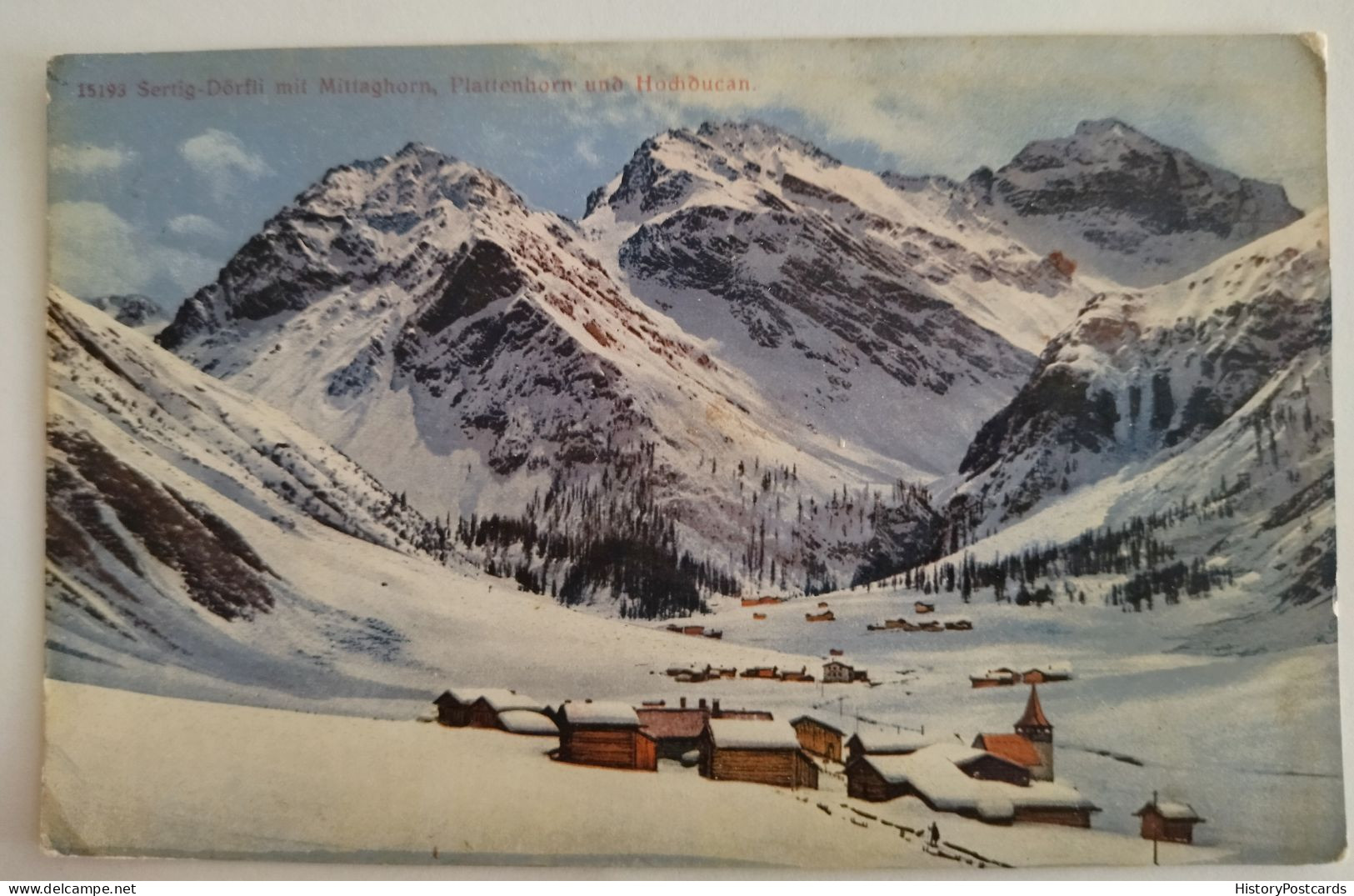 Sertig-Dörfli Mit Mittaghorn, Plattenhorn U. Hochducan, 1918 - Davos