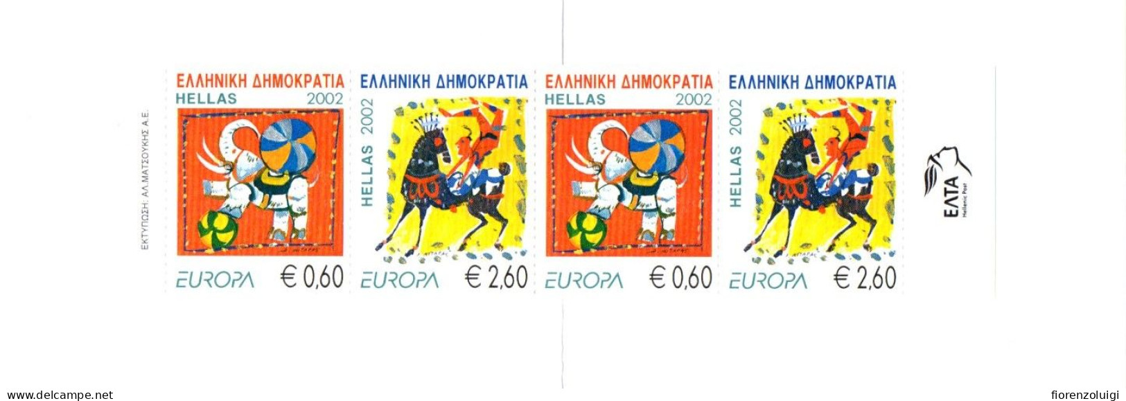 EUROPA CEPT 2002 GIRO COMPLETO LIBRETTI / BOOKLETS MNH**