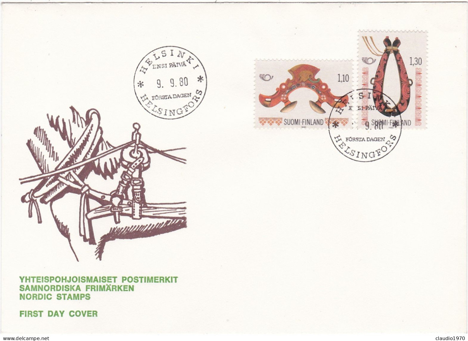 FINLANDIA - FDC - BUSTA  - STORIA POSTALE - 1980 - FDC