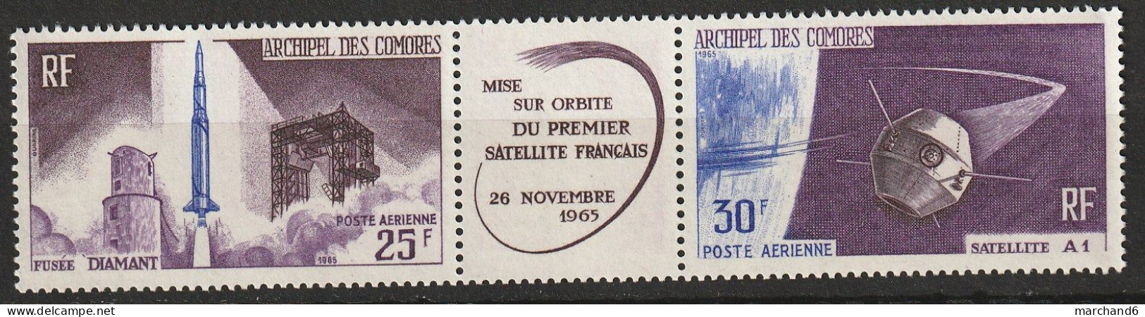 Comores Lancement Du Premier Satélite Français à Hammaguir Poste Aérienne N°16A **neuf - Poste Aérienne