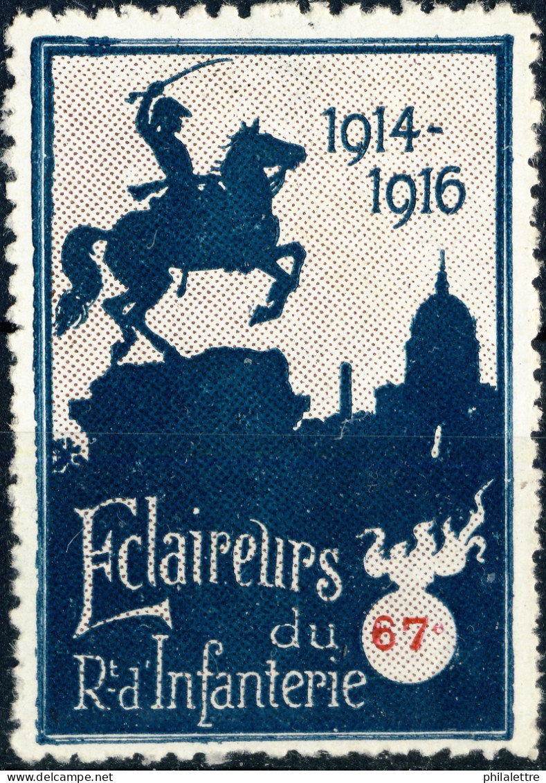 FRANCE - Guerre 14-18 - Vignette Delandre  " Éclaireurs Du 67è Rgt D'Infanterie " - Neuf * TB - Militario