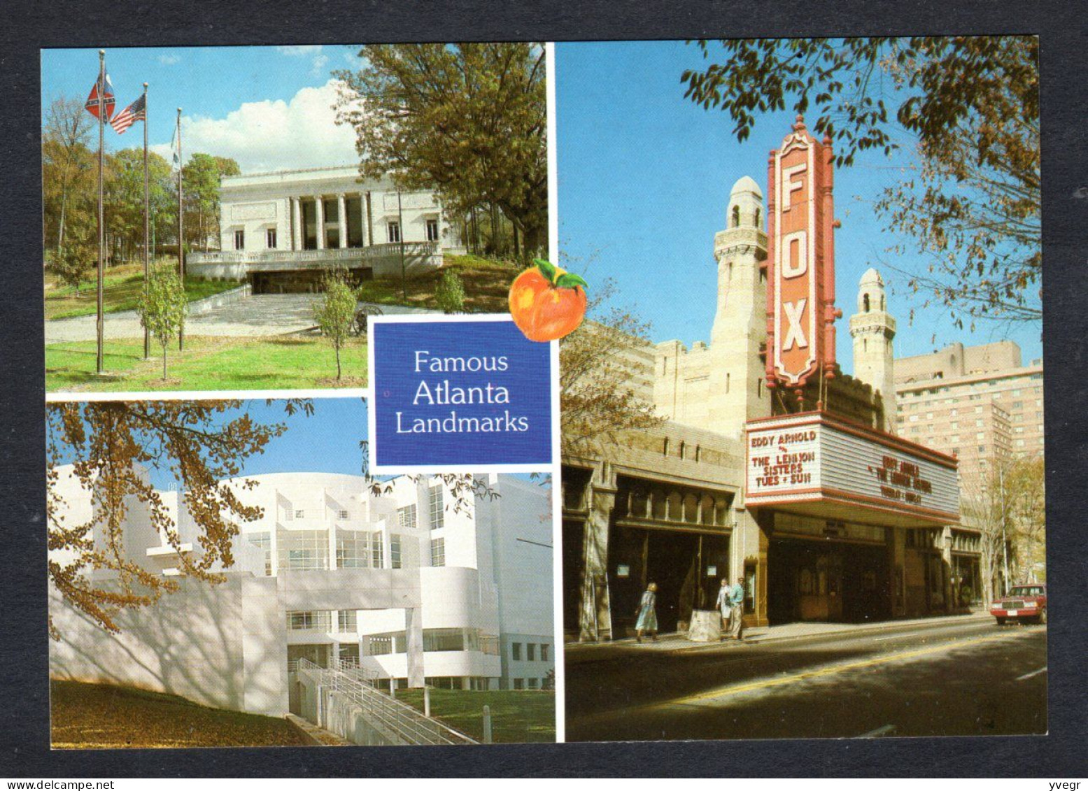 Etats Unis -  Greetings From ATLANTA - Famous Atlanta Landmarks - Publicité F.O.X. - Multi Vues - Andere & Zonder Classificatie