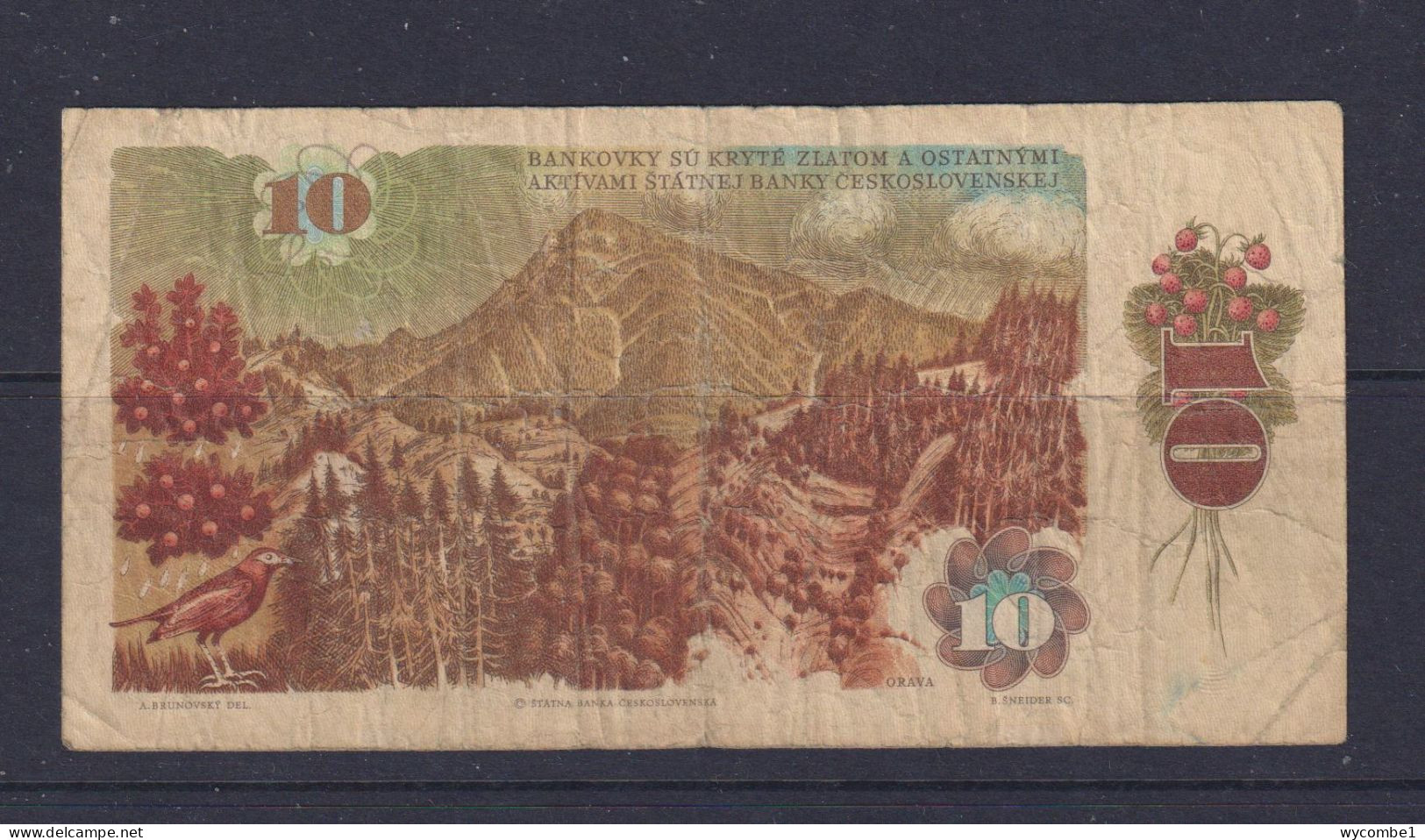 CZECHOSLOVAKIA - 1986 10 Korun Circulated Banknote - Tschechoslowakei