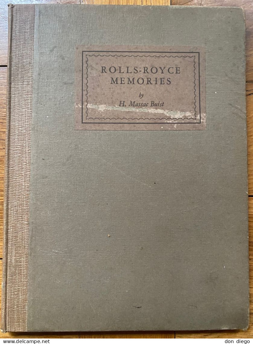 Rolls Royce Memories / Cambridge University Press / 1926 - Andere & Zonder Classificatie