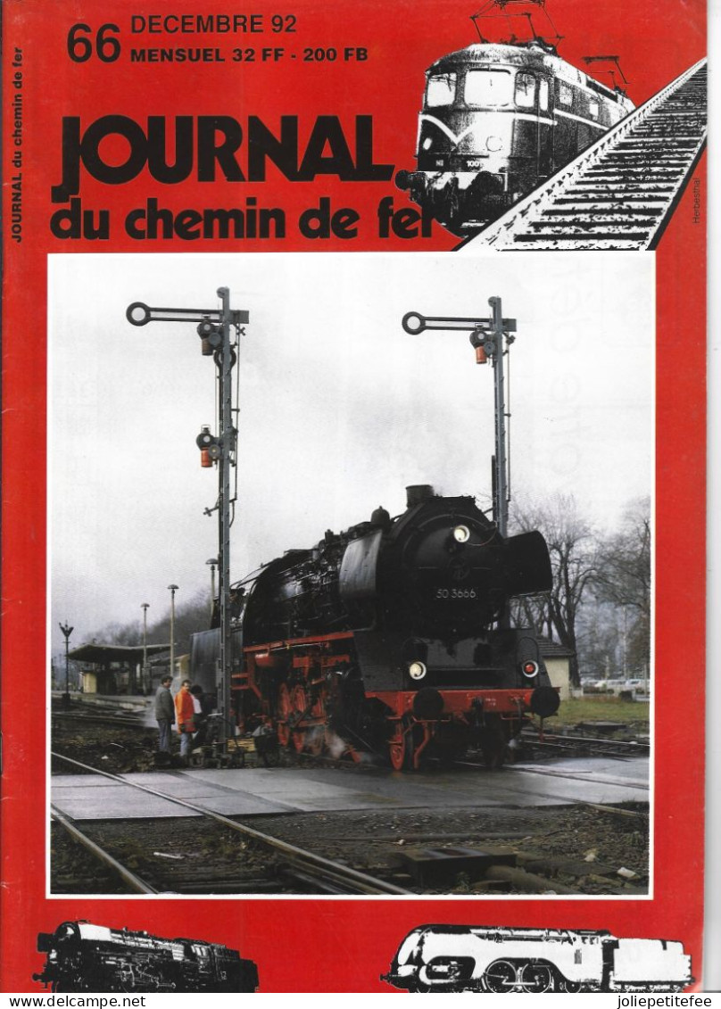 1991-52. JOURNAL DU CHEMIN DE FER.  Couverture: Superbe Locomotive à Vapeur Ex-DR 50 3666 - Trains