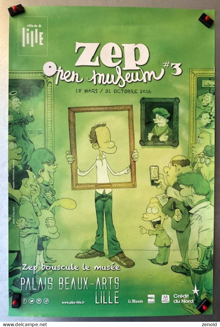 Affiche Expo "Zep - Open Muséum #3" - Lille 2016 - Afiches & Offsets