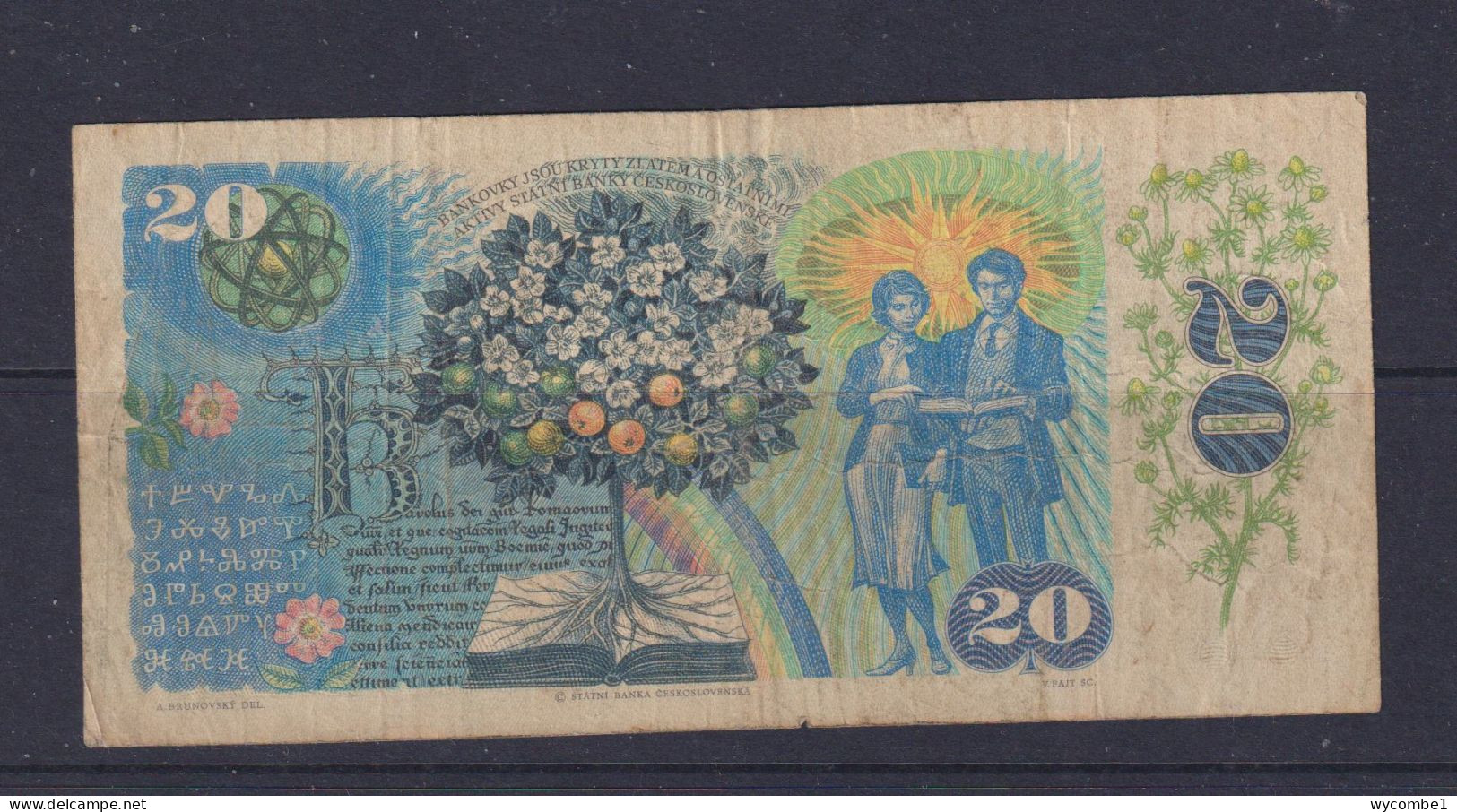 CZECHOSLOVAKIA - 1988 20 Korun Circulated Banknote - Cecoslovacchia