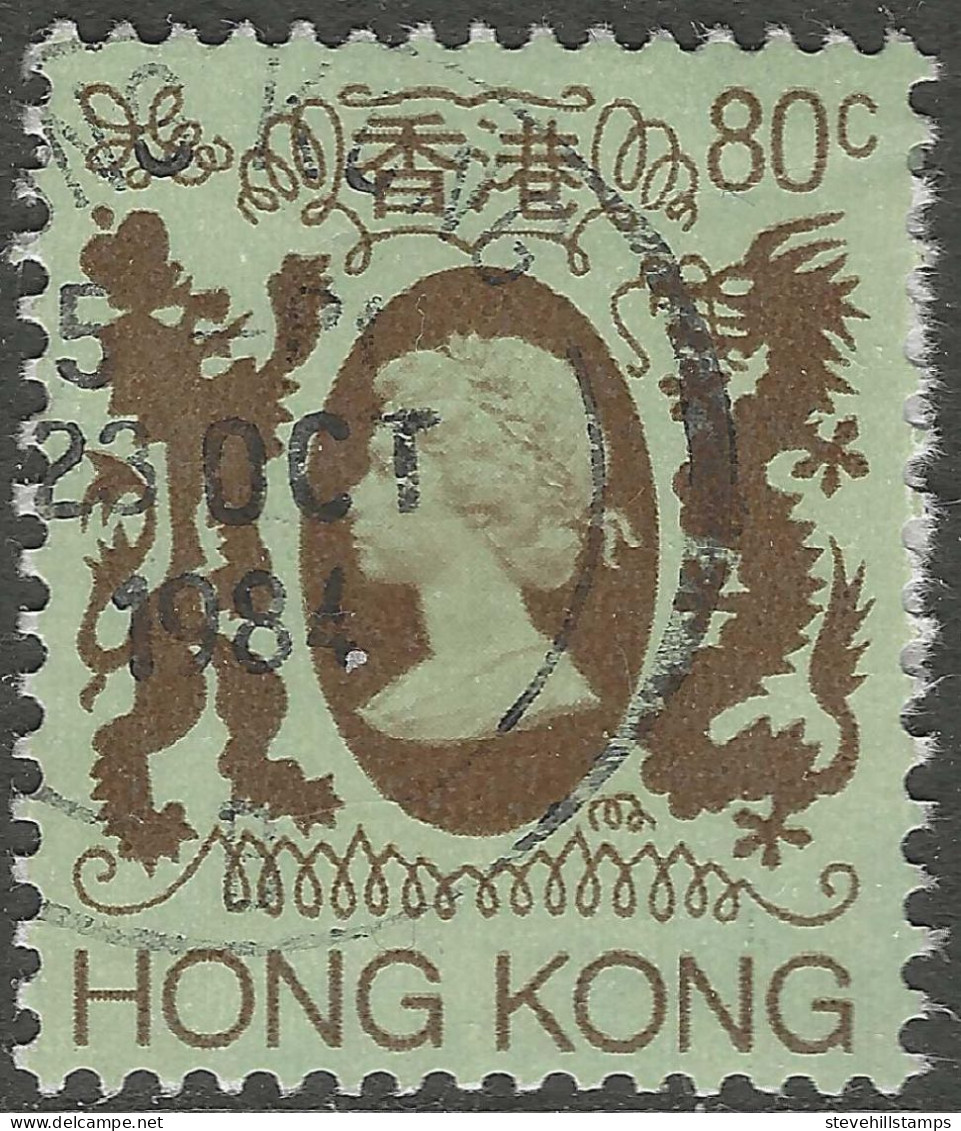Hong Kong. 1982 QEII. 80c Used. SG 478 - Gebruikt