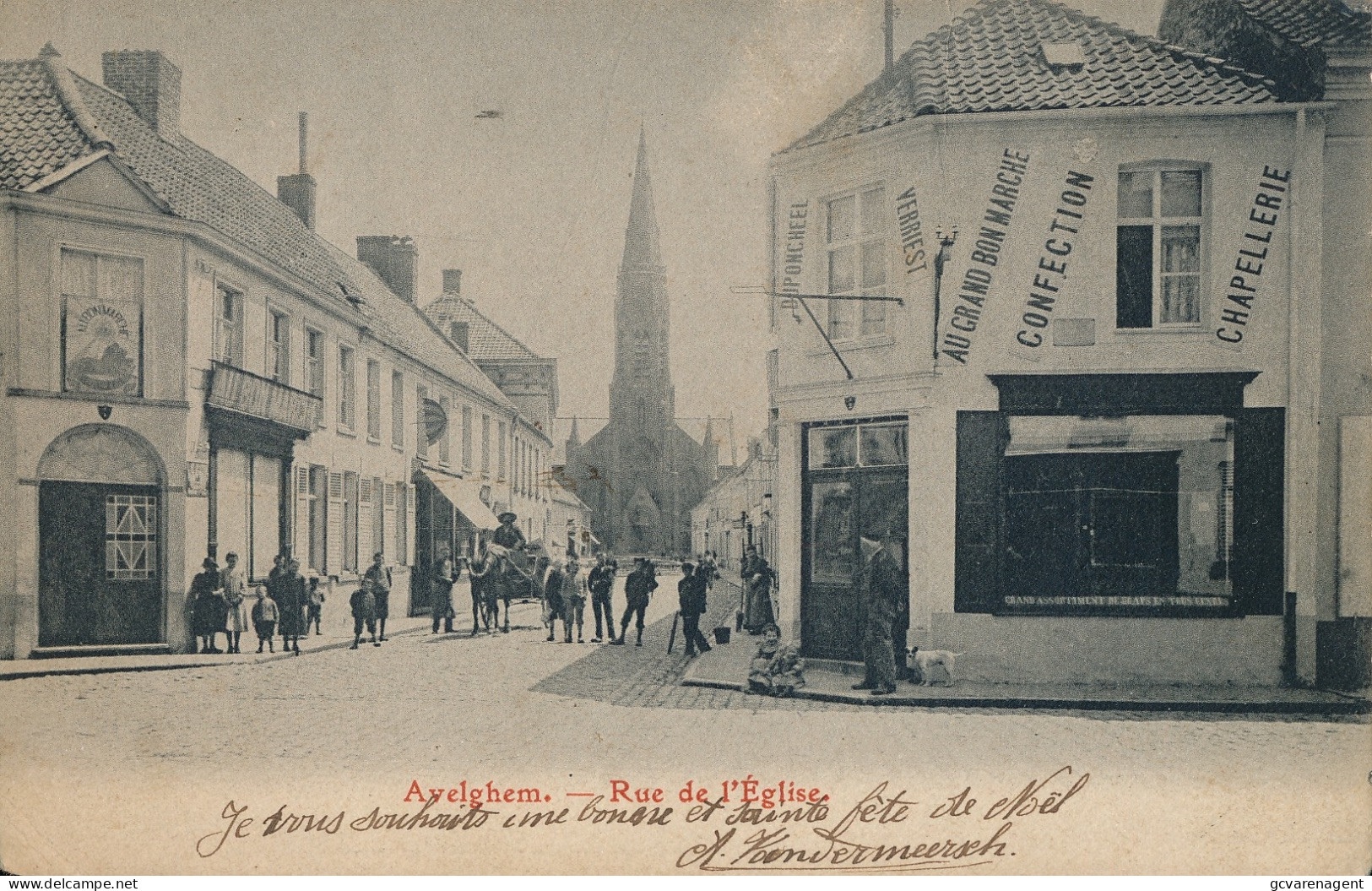 AVELGEM   RUE DE L'EGLISE   2 SCANS - Avelgem