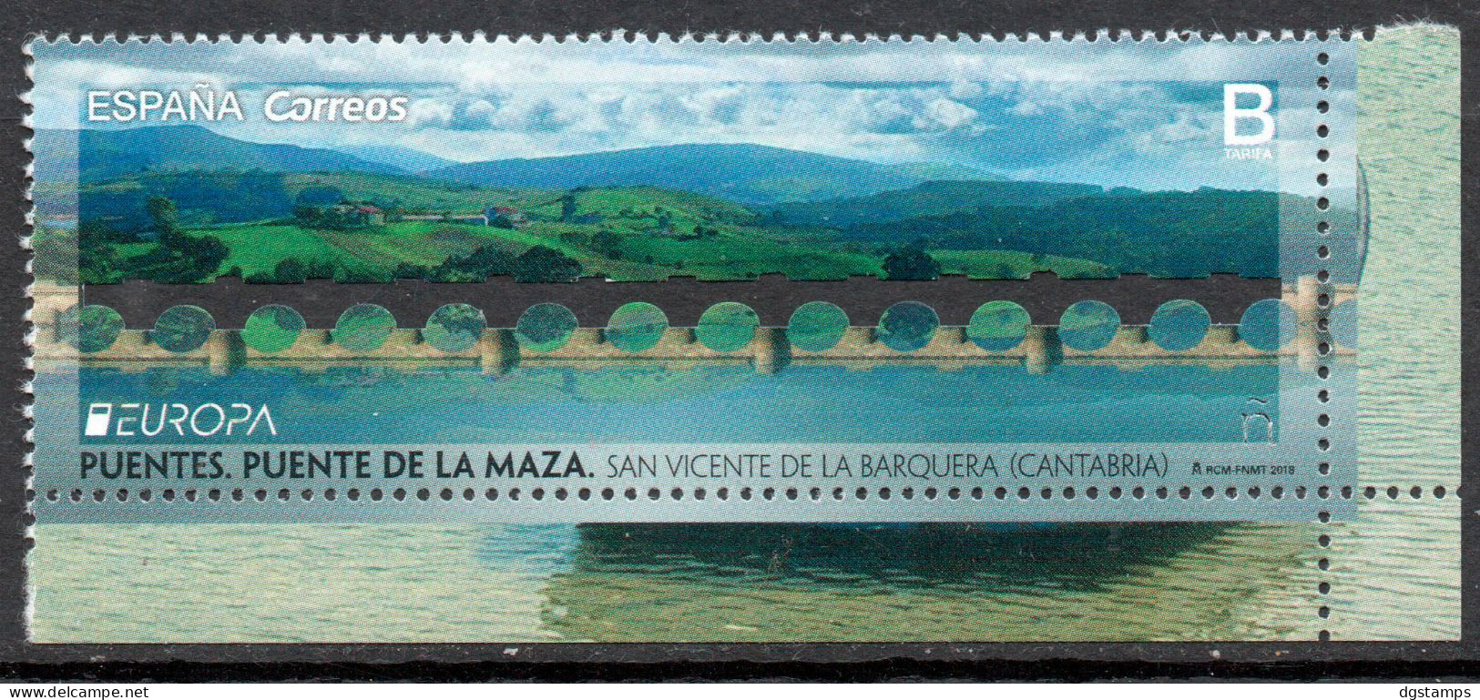 España - Spain 2018 ** YT4957 Europe Theme. Bridges, Puente De La Maza, Sanvicente De La Barquera In Cantabria. - 2018