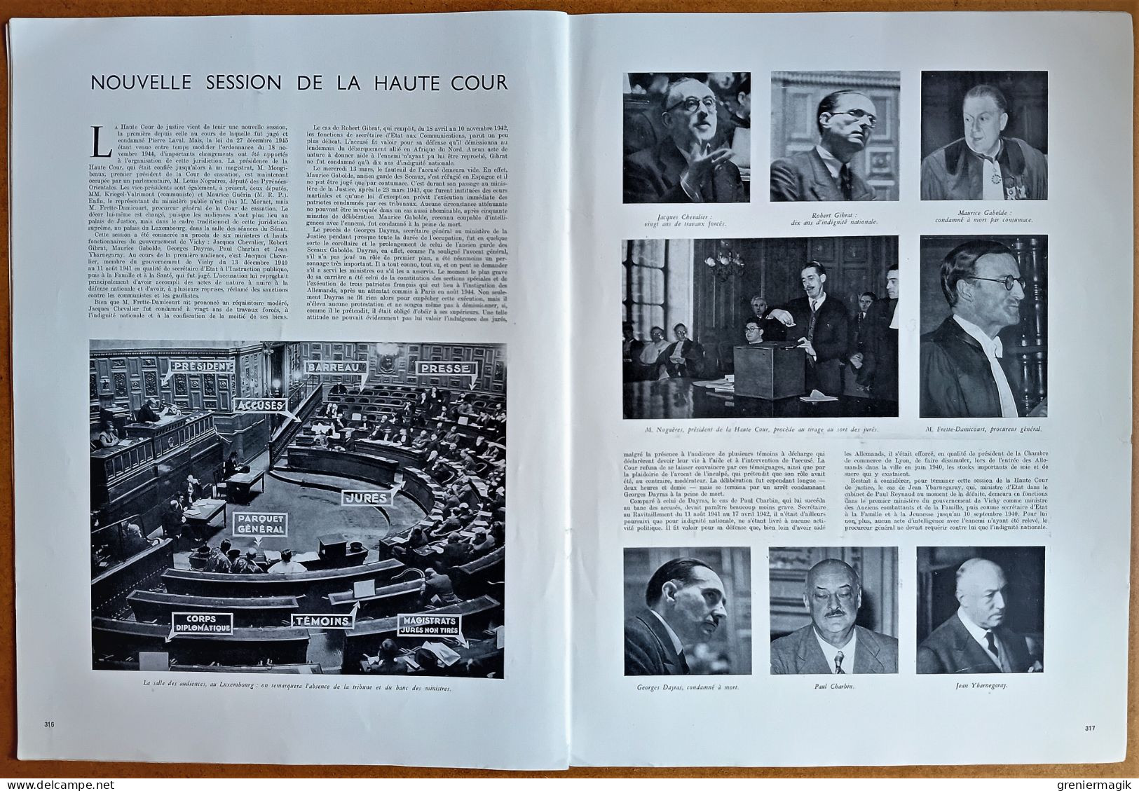 France Illustration N°25 23/03/1946 Rayons X/Tapisserie Aubusson (Lurçat)/Haute Cour Justice/Luxembourg/Mandchourie