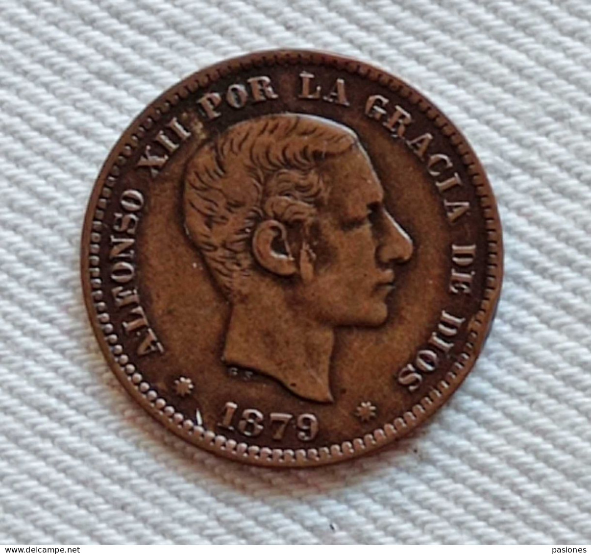 Spagna 5 Cent. 1879 - First Minting