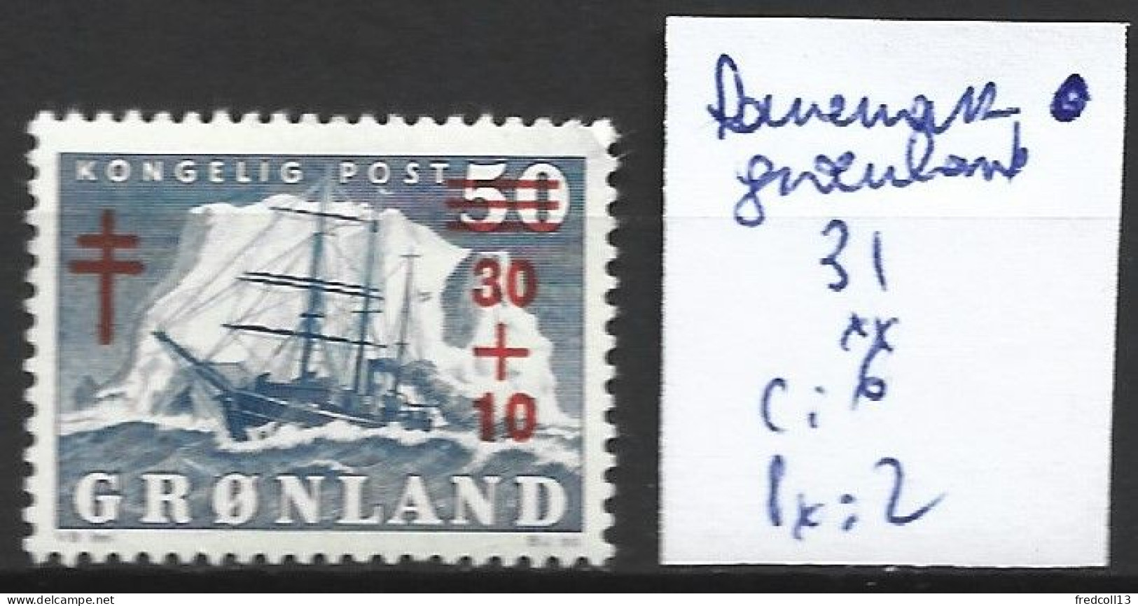 GROENLAND 31 ** Côte 6 € - Unused Stamps