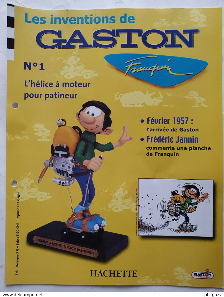 LIVRET LES INVENTIONS DE GASTON HACHETTE GASTON LAGAFFE 1 - Poppetjes - Plastic