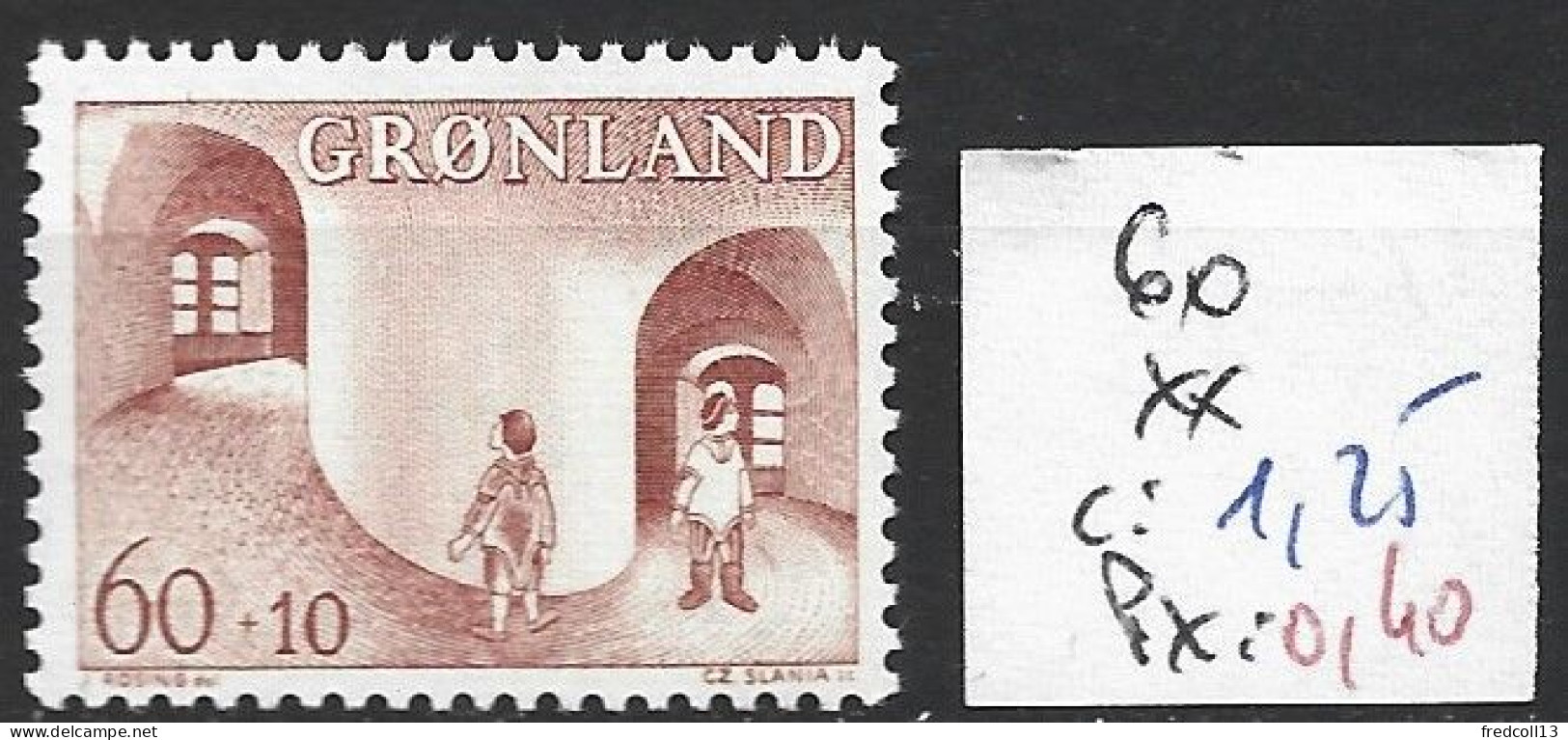 GROENLAND 60 ** Côte 1.25 € - Ongebruikt