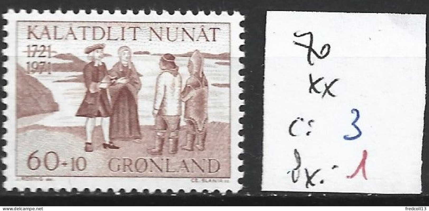 GROENLAND 70 ** Côte 3 € - Neufs