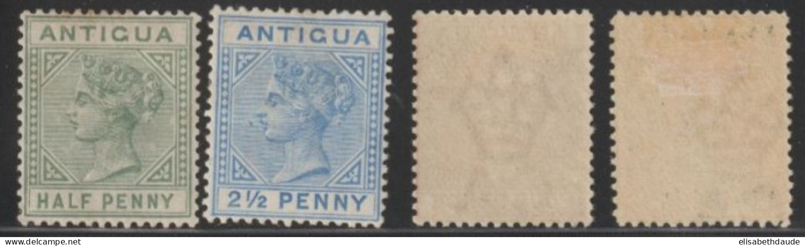 ANTIGUA - 1882/1884 - YVERT N° 10+15/17 * MLH - COTE = 106 EUR - - 1858-1960 Colonie Britannique