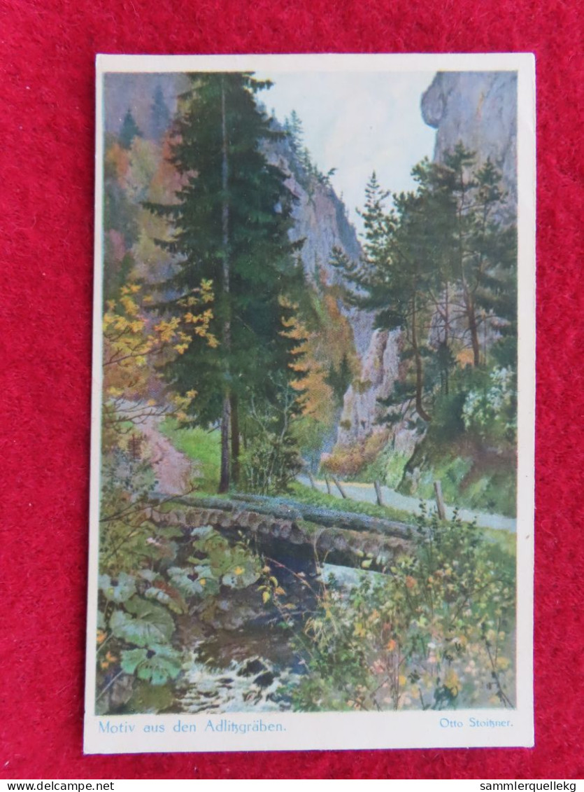 AK: Künstlerkarte, Motiv Aus Den Adlitzgräben Bei Semmering, Ungelaufen (Nr. 5456) - Semmering