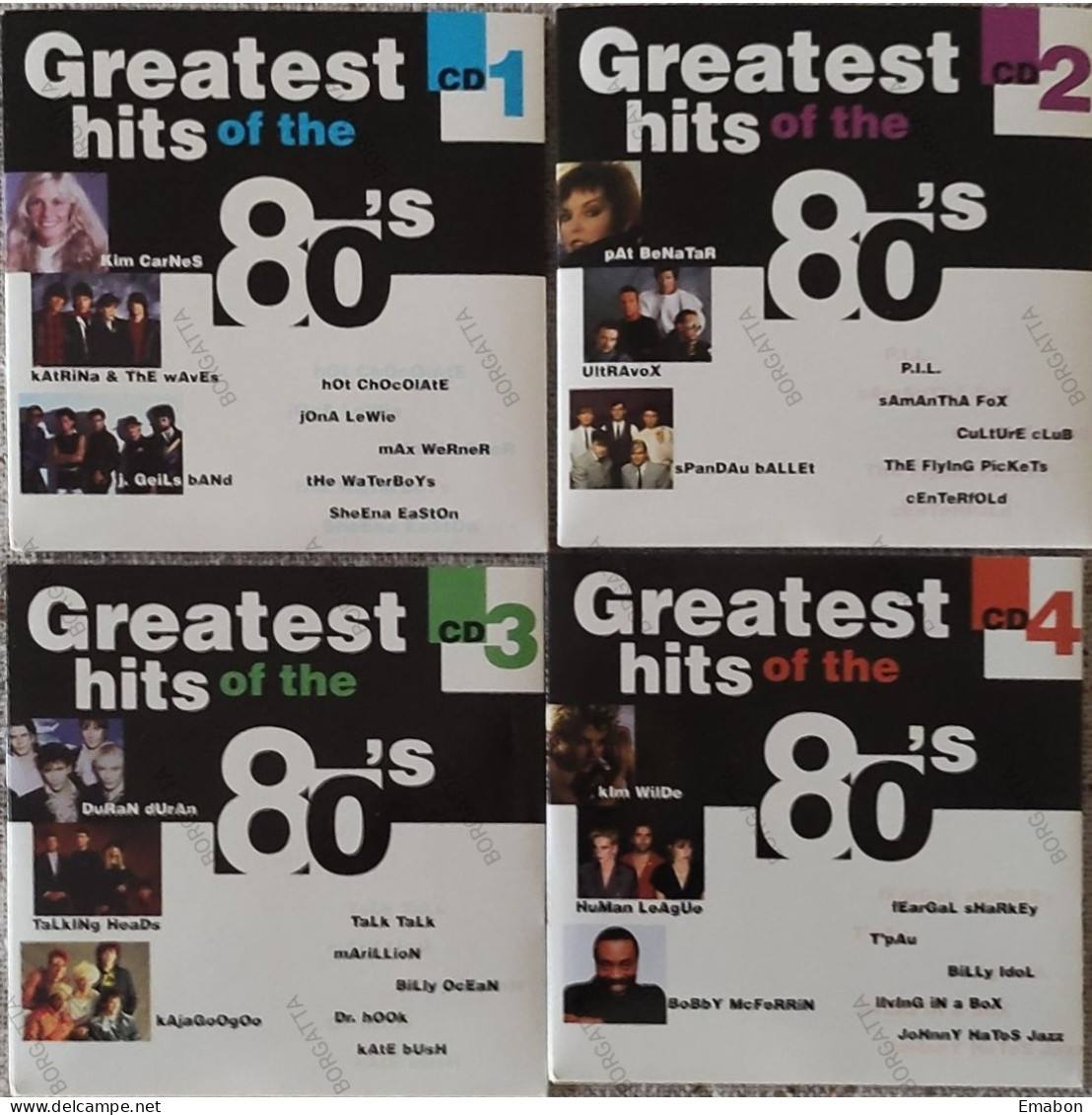 BORGATTA - HITS -  8 Cd GREATEST HITS OF THE 80'S  -   - EMI RECORDS 1998 - USATO In Buono Stato - Collectors