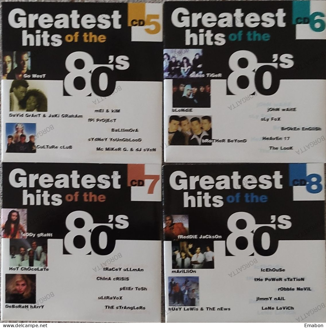 BORGATTA - HITS -  8 Cd GREATEST HITS OF THE 80'S  -   - EMI RECORDS 1998 - USATO In Buono Stato - Ediciones De Colección