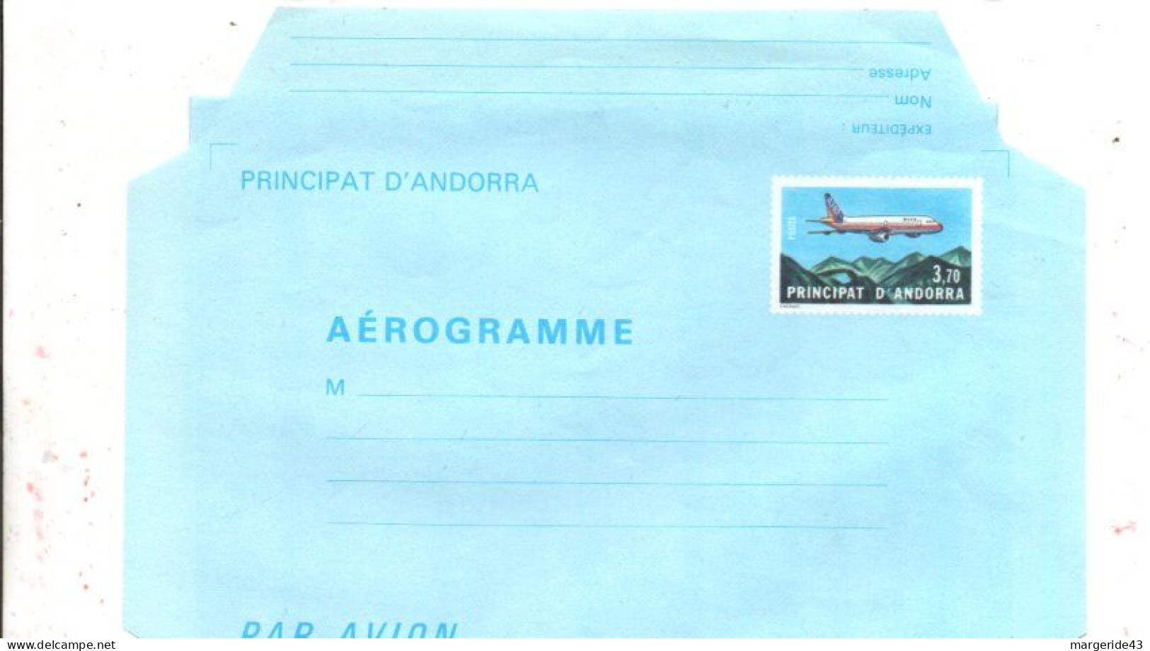 ANDORRE AEROGRAMME NEUF AIRBUS A310 - Enteros Postales & Prêts-à-poster