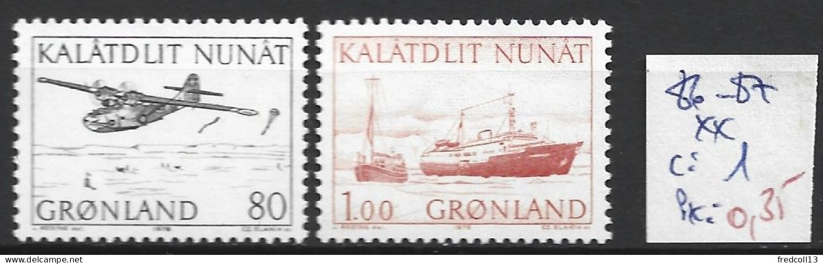GROENLAND 86-87 ** Côte 1 € - Unused Stamps