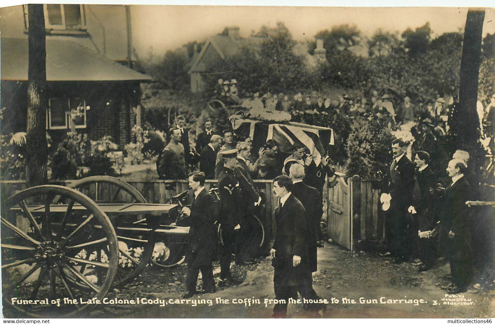 200124 - CARTE PHOTO AVIATION - Funeral Of The Late Colonel Cody  - Carrying The Coffin - Accident Avion - Ongevalen