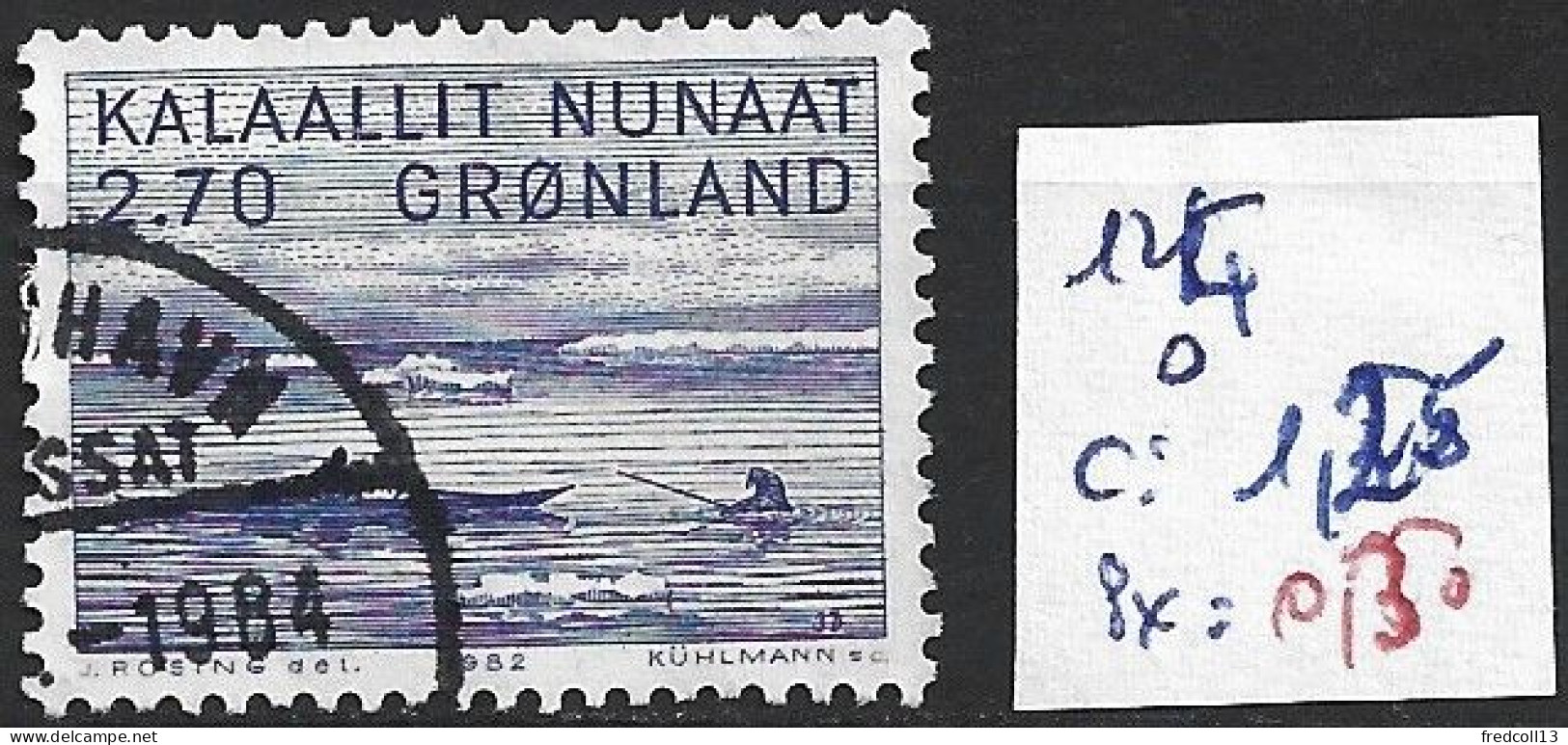 GROENLAND 124 Oblitéré Côte 1.25 € - Used Stamps