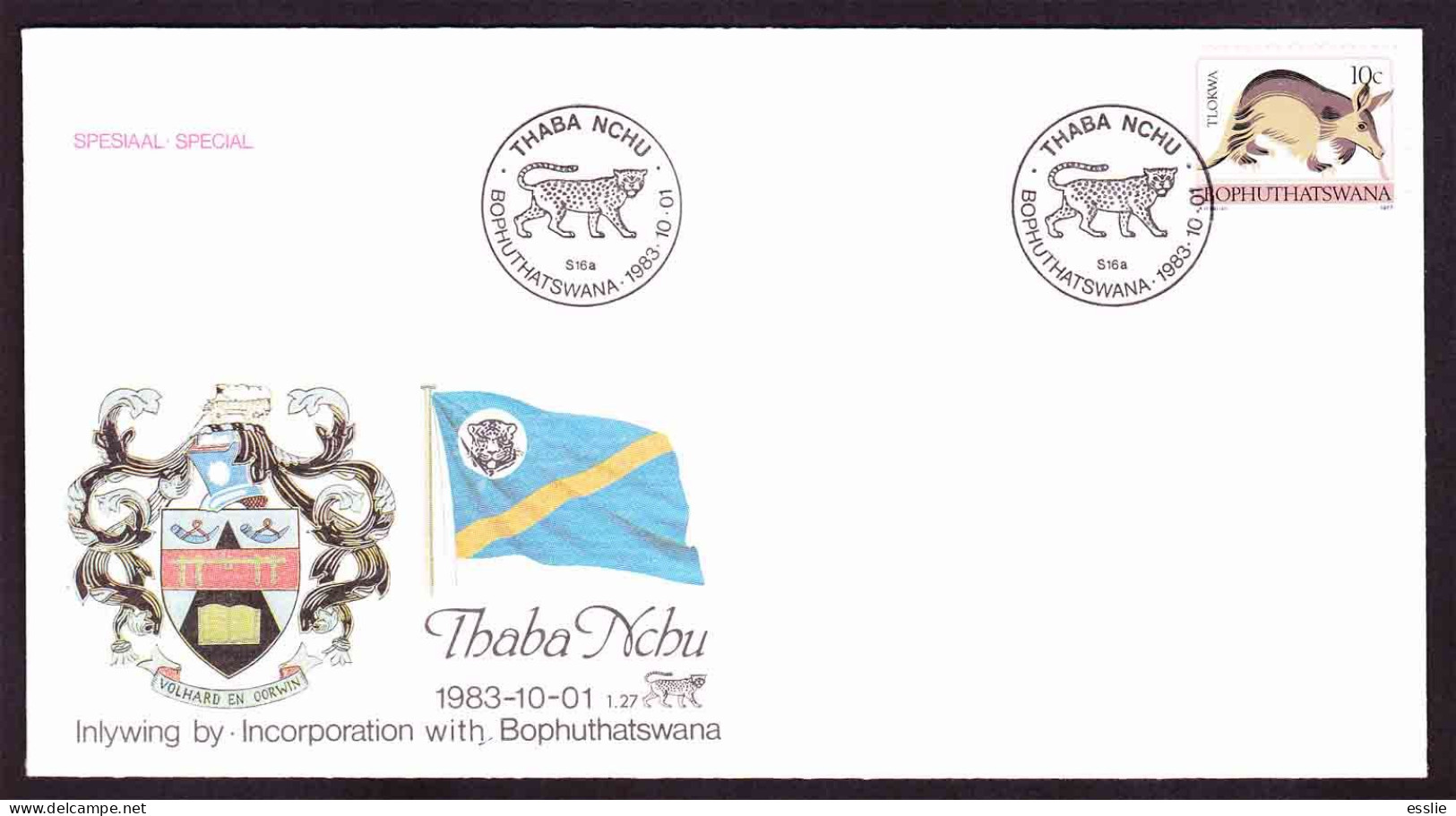 Bophuthatswana - 1983 - Incorporation Of Thaba Nchu - First Day Cover - Small - Bophuthatswana