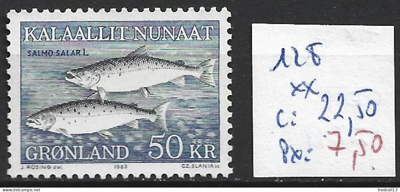 GROENLAND 128 ** Côte 22.50 € - Unused Stamps