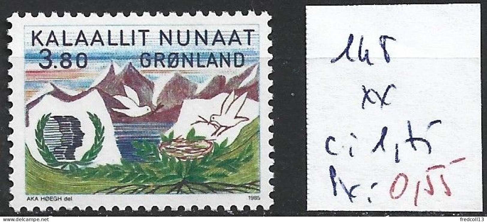 GROENLAND 148 ** Côte 1.75 € - Neufs