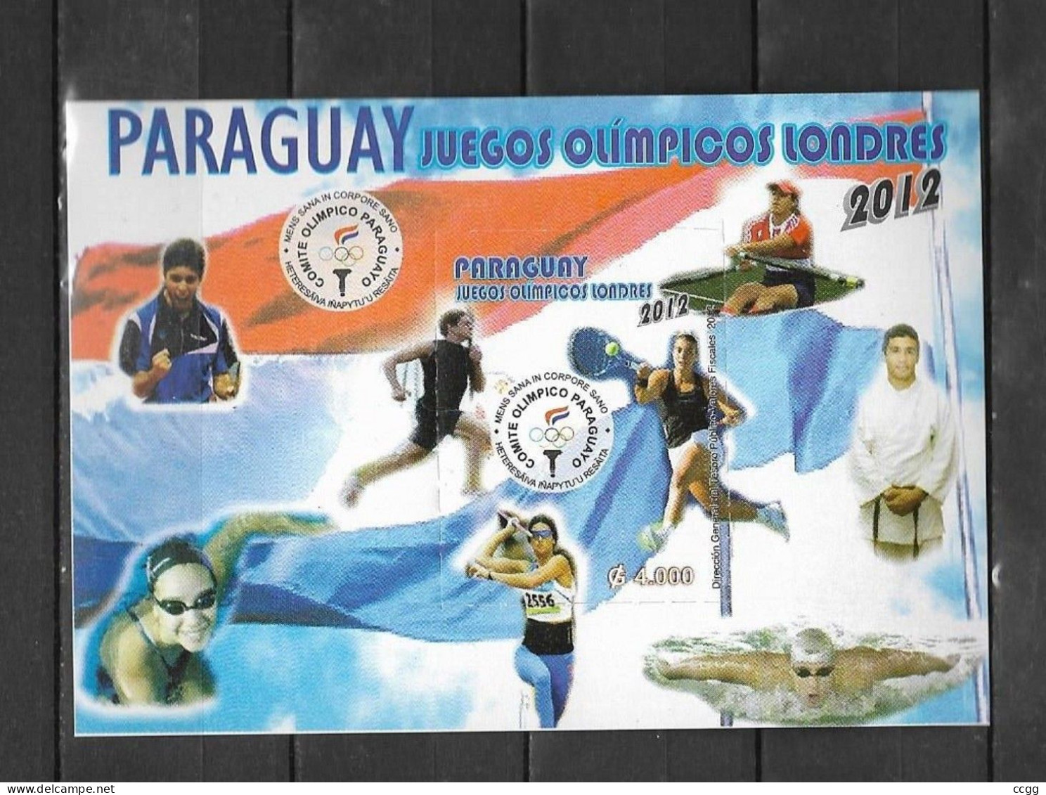 Olympische Spelen 2012 , Paraguay - Blok Postfris - Verano 2012: Londres