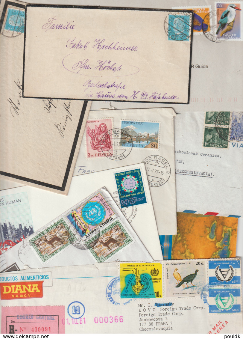 650 covers from every corner of the world. FDC, PC, MX and ordinary covers, mostly modern, odds and ends