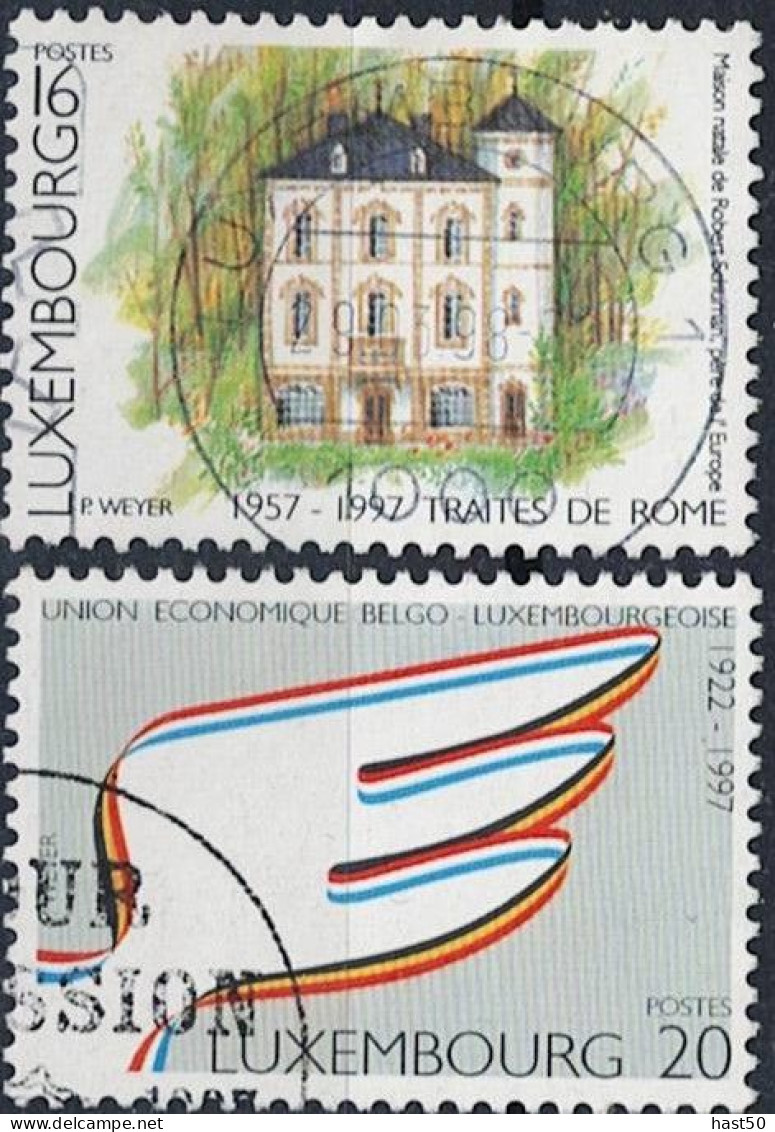 Luxemburg - Jahresereignisse (MiNr: 1416/7) 1997 - Gest Used Obl - Gebraucht