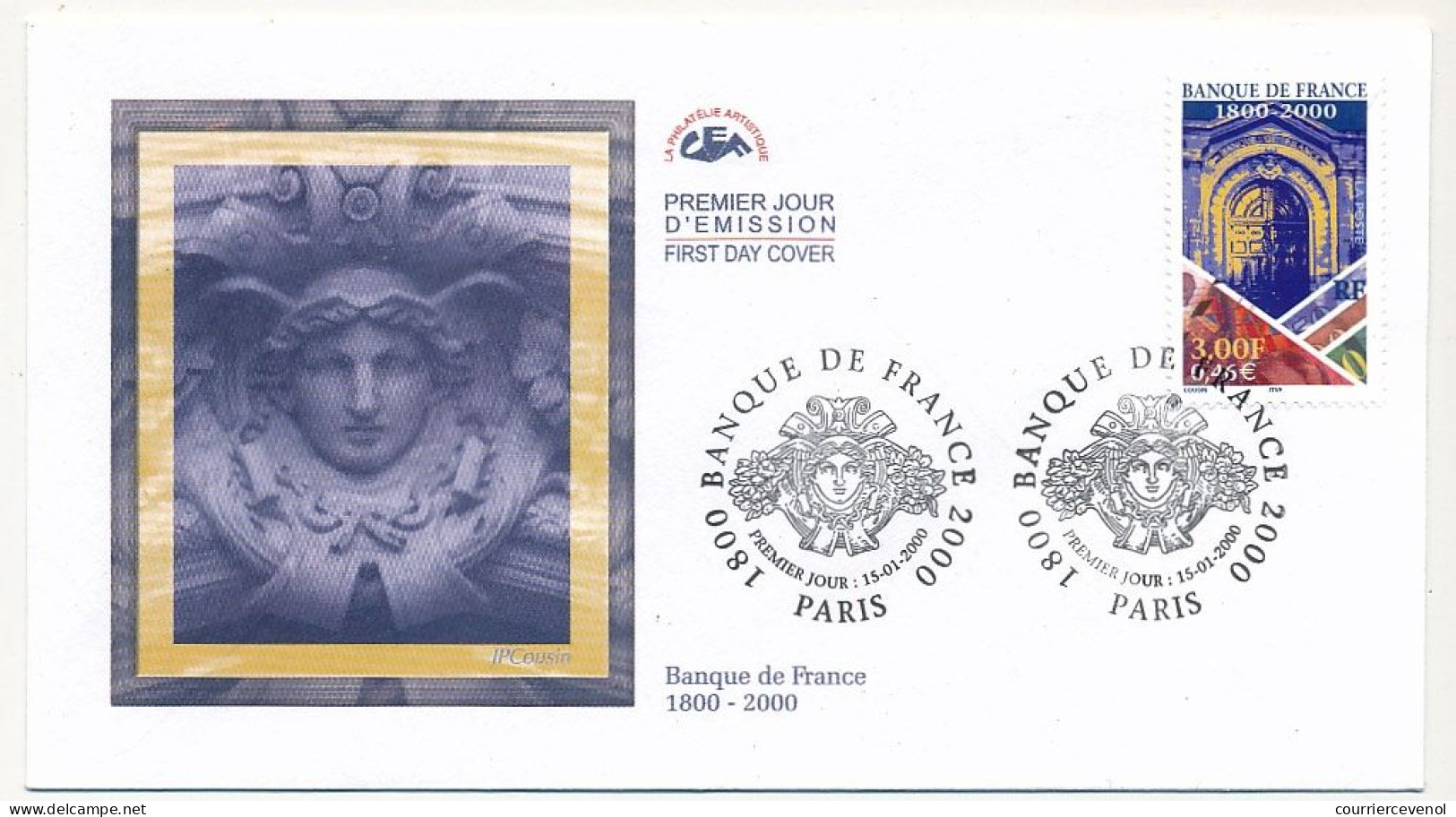 FRANCE - FDC 3,00F/0,46e Banque De France - Paris - 15/01/2000 - 2000-2009