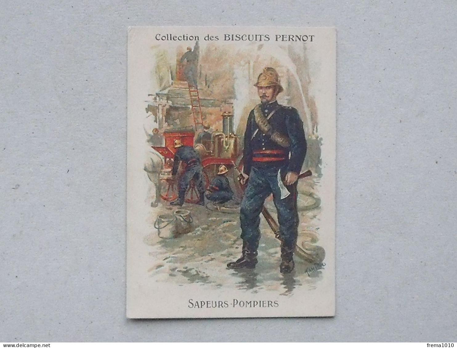 CHROMO Didactique PERNOT: UNIFORME Lot 8 Différents Même Série - Pompier Gendarmerie Spahis Train Génie - Illust TAMAGNO - Pernot