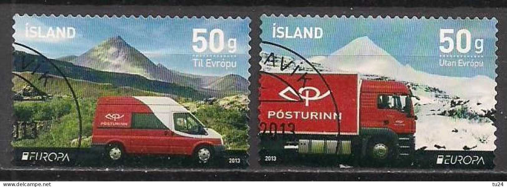 Island / Iceland  (2013)  Mi.Nr.  1394 D + 1395 D  Gest. / Used  (10hf07)  EUROPA / MH / From Booklet - 2013