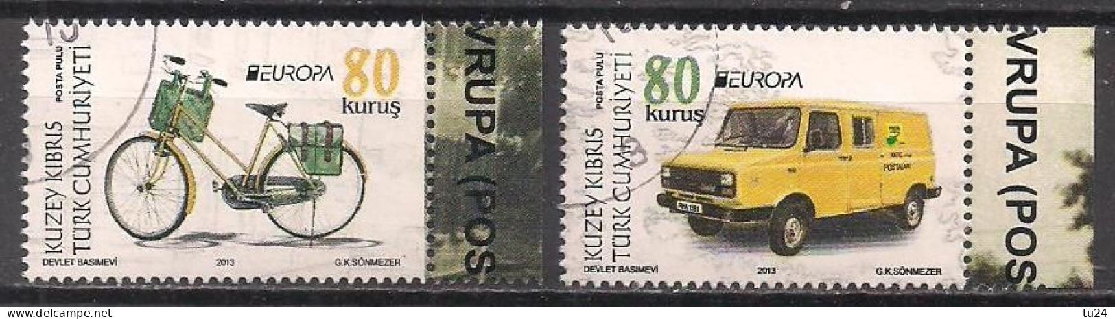 Zypern Türk.  (2013)  Mi.Nr.  774 I + 775 I  Gest. / Used  (10hf06)  EUROPA - Used Stamps