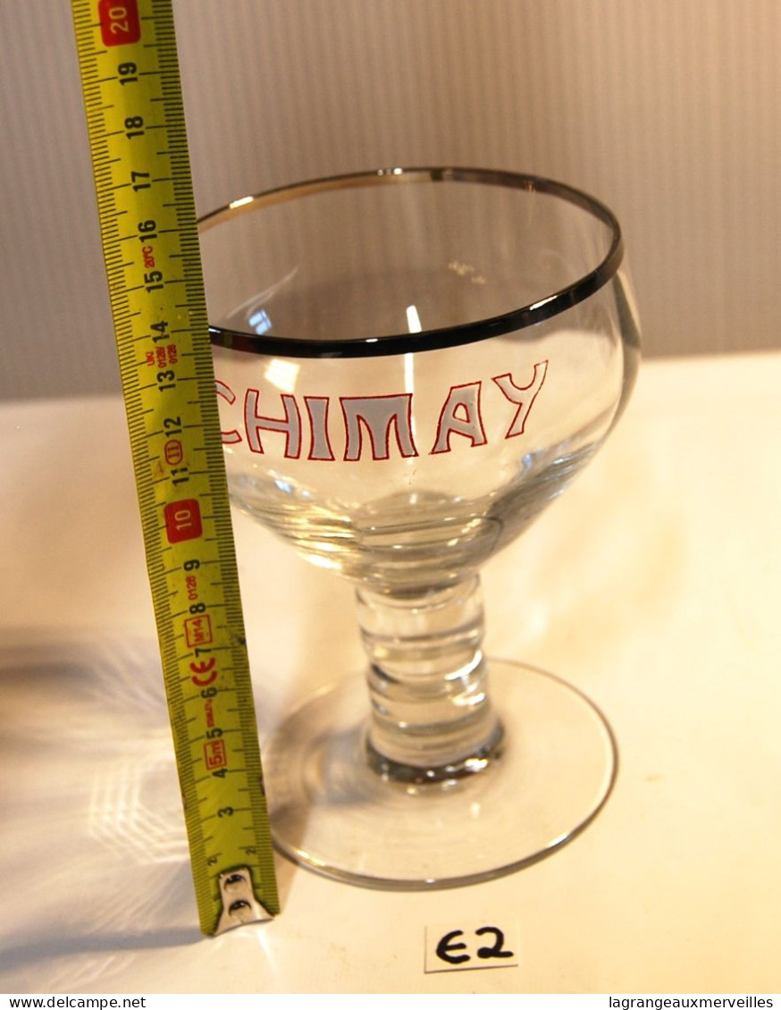 E2 Ancien Verre à Bière - Chimay - Emaillé - Enabel 2 - Vidrio & Cristal