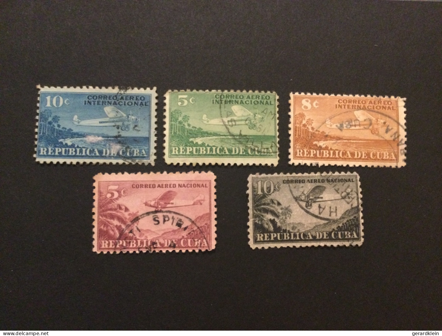 Timbres Cuba 1931 - Aéro National - Aéro  International - Used Stamps