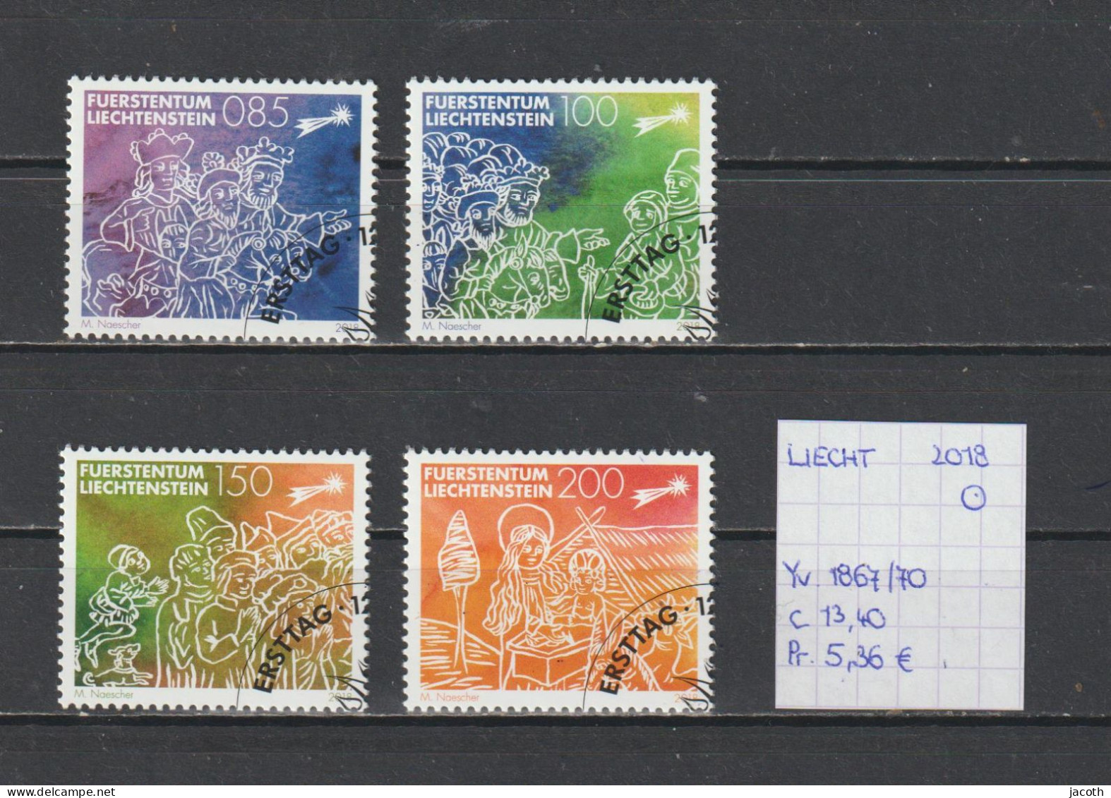 Liechtenstein 2018 - YT 1867/70 (gest./obl./used) - Gebraucht