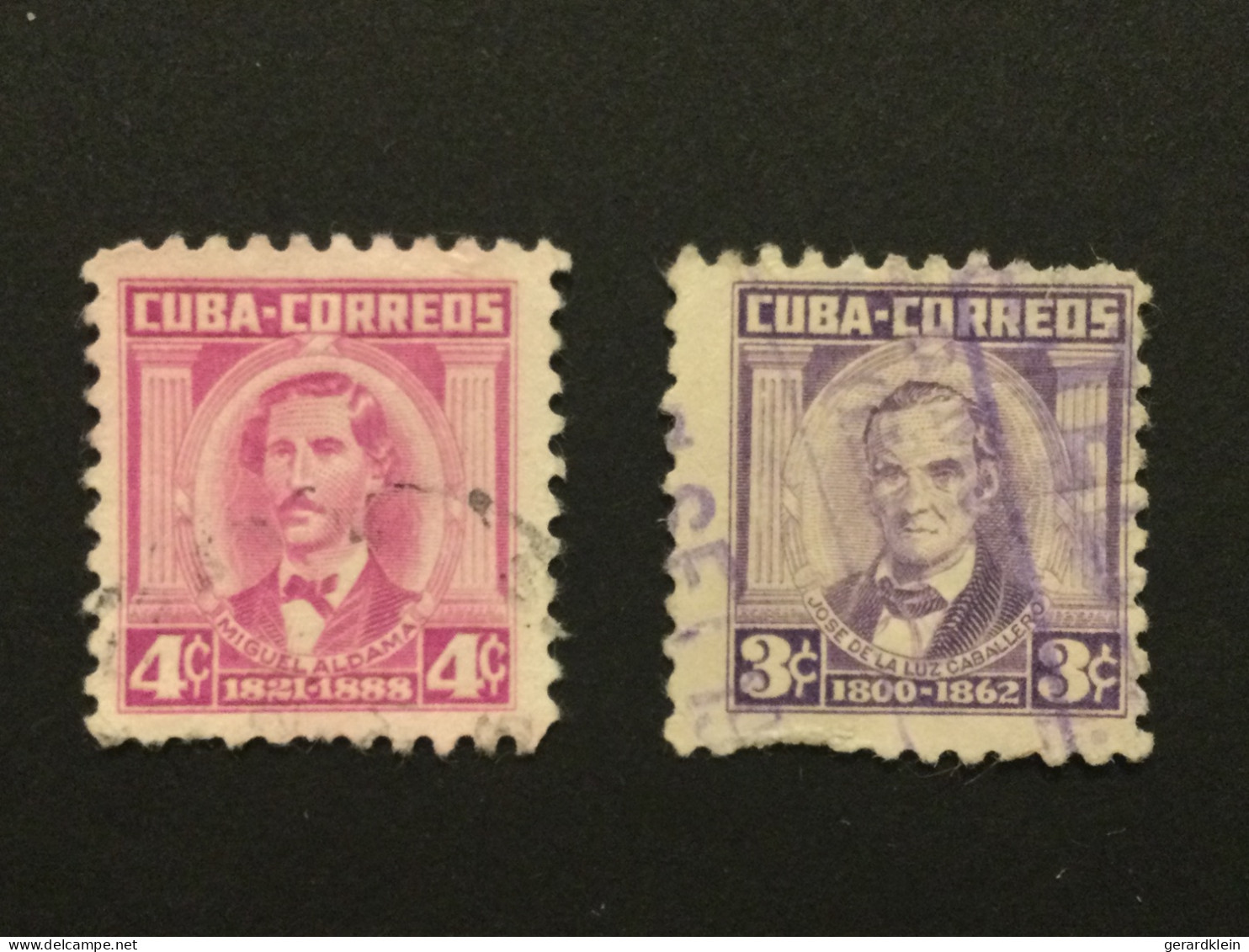 Timbres Cuba 1954 - Oblitérés